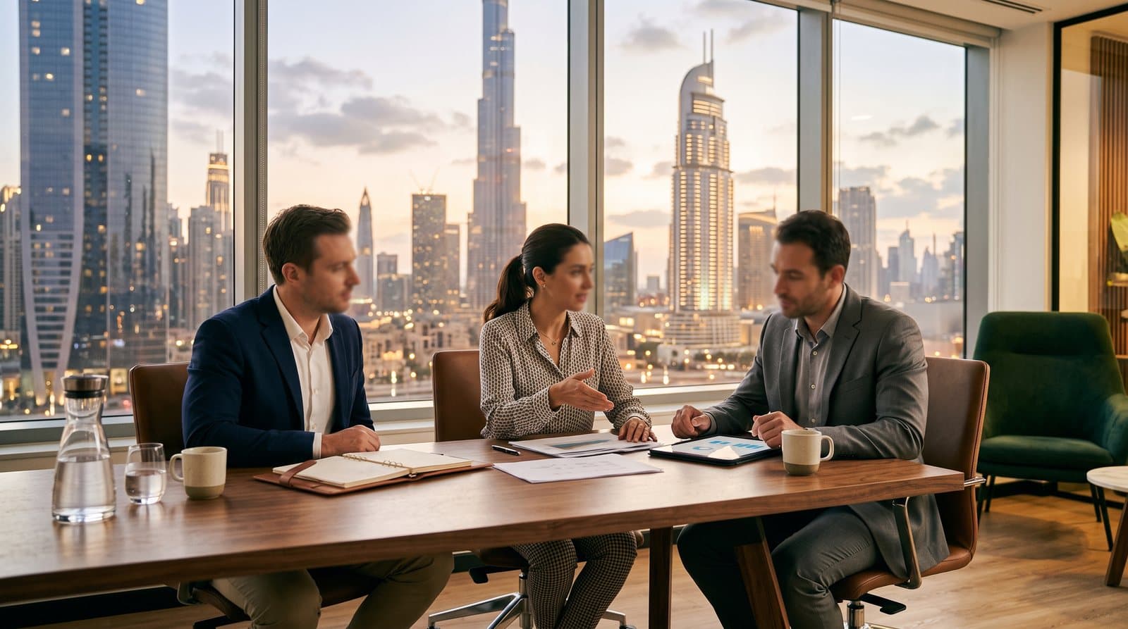 A client meeting in progress
